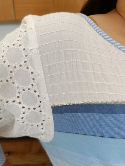 Blue IndoWestern Kurti