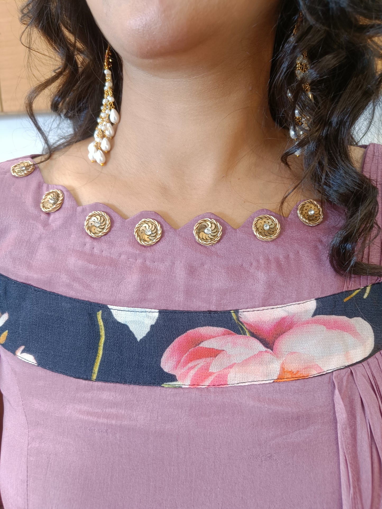 Bela Blue & Purple Indowestern Dress