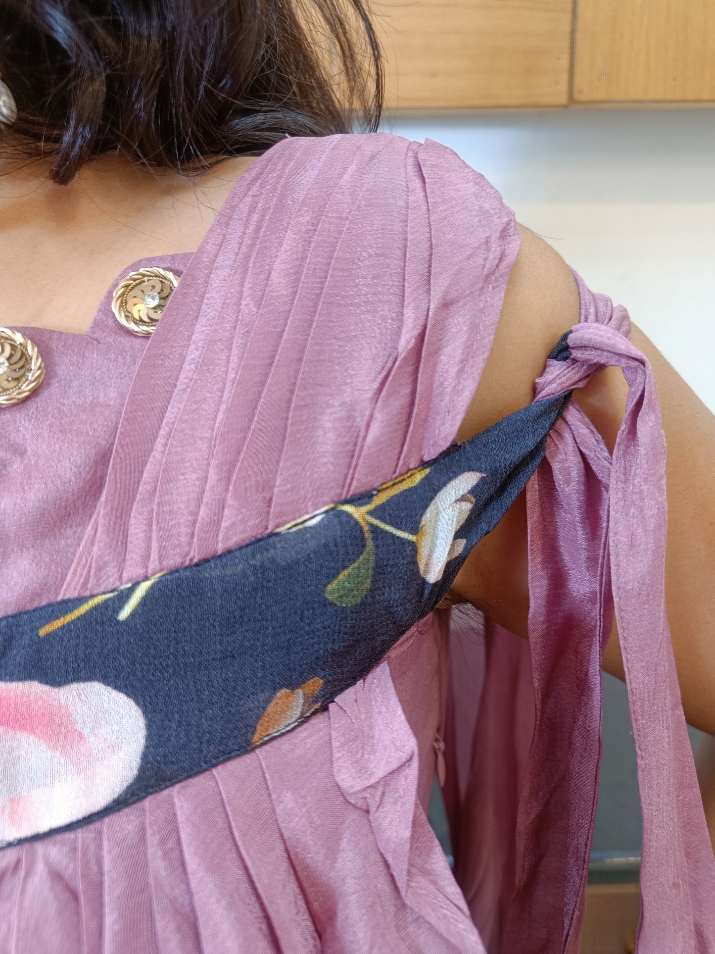 Bela Blue & Purple Indowestern Dress
