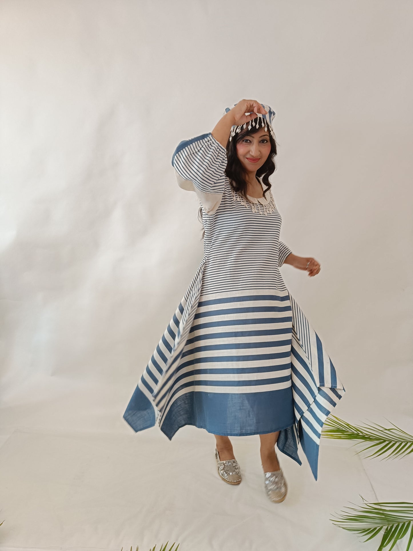 Bela Blue indowestern pure cotton kurti