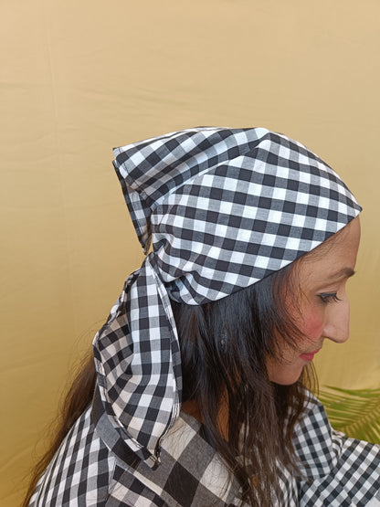 Gamcha Print Black Bandana