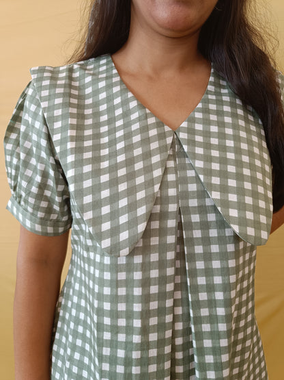 Magic Green Pure Cotton Middy Dress
