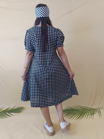 Magic Black Pure Cotton Middy Dress