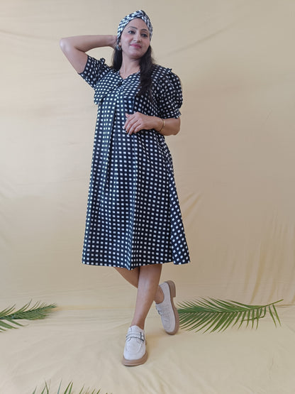 Magic Black Pure Cotton Middy Dress