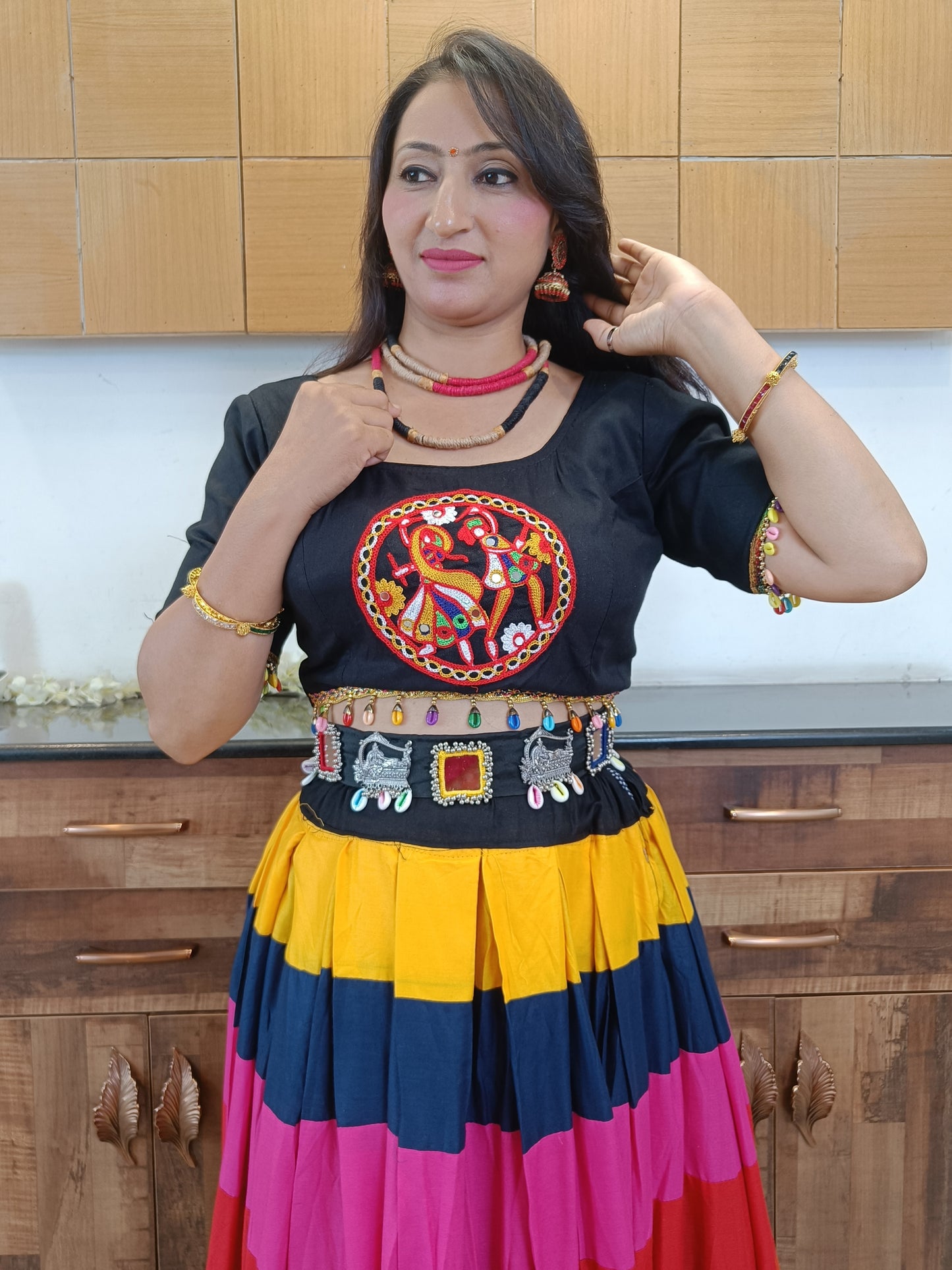Dandiya Belt Square Motif