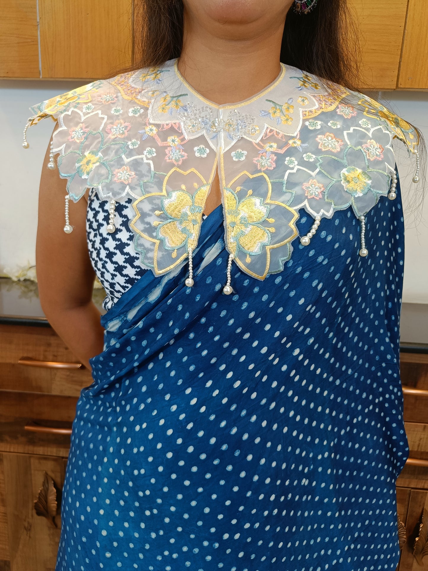 Green Designer Detachable Cape