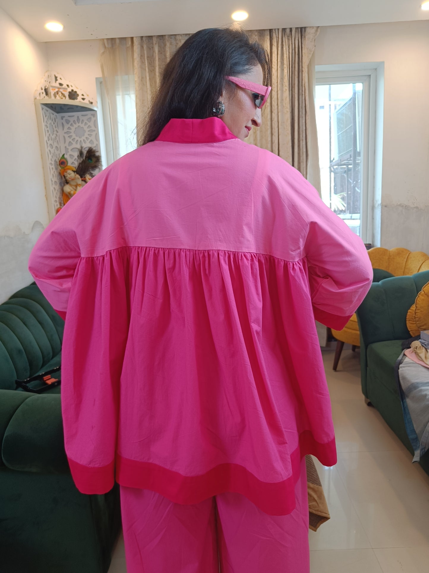 Pink Cotton Poplin Co-ord Set
