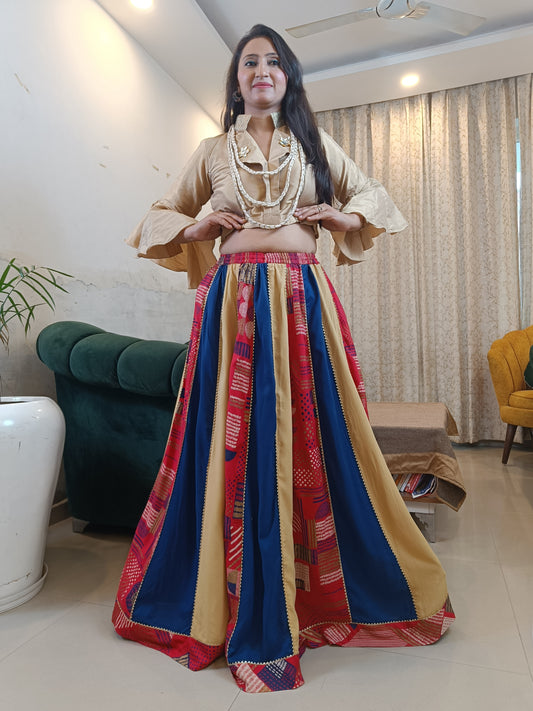 Chandni Blue cotton Skirt