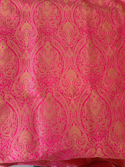 Pink-Green Brocade Sharara Suit Set