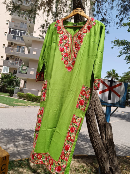Parrot Green Kashmiri Phiran