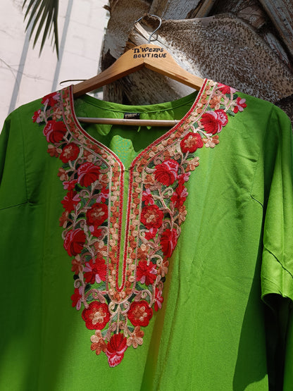 Parrot Green Kashmiri Phiran