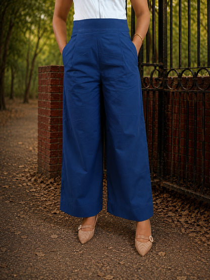 Blue Cotton Poplin Co-ord Set