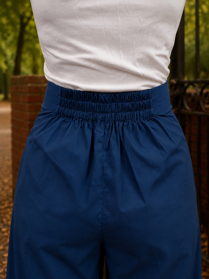 Blue Cotton Poplin Co-ord Set
