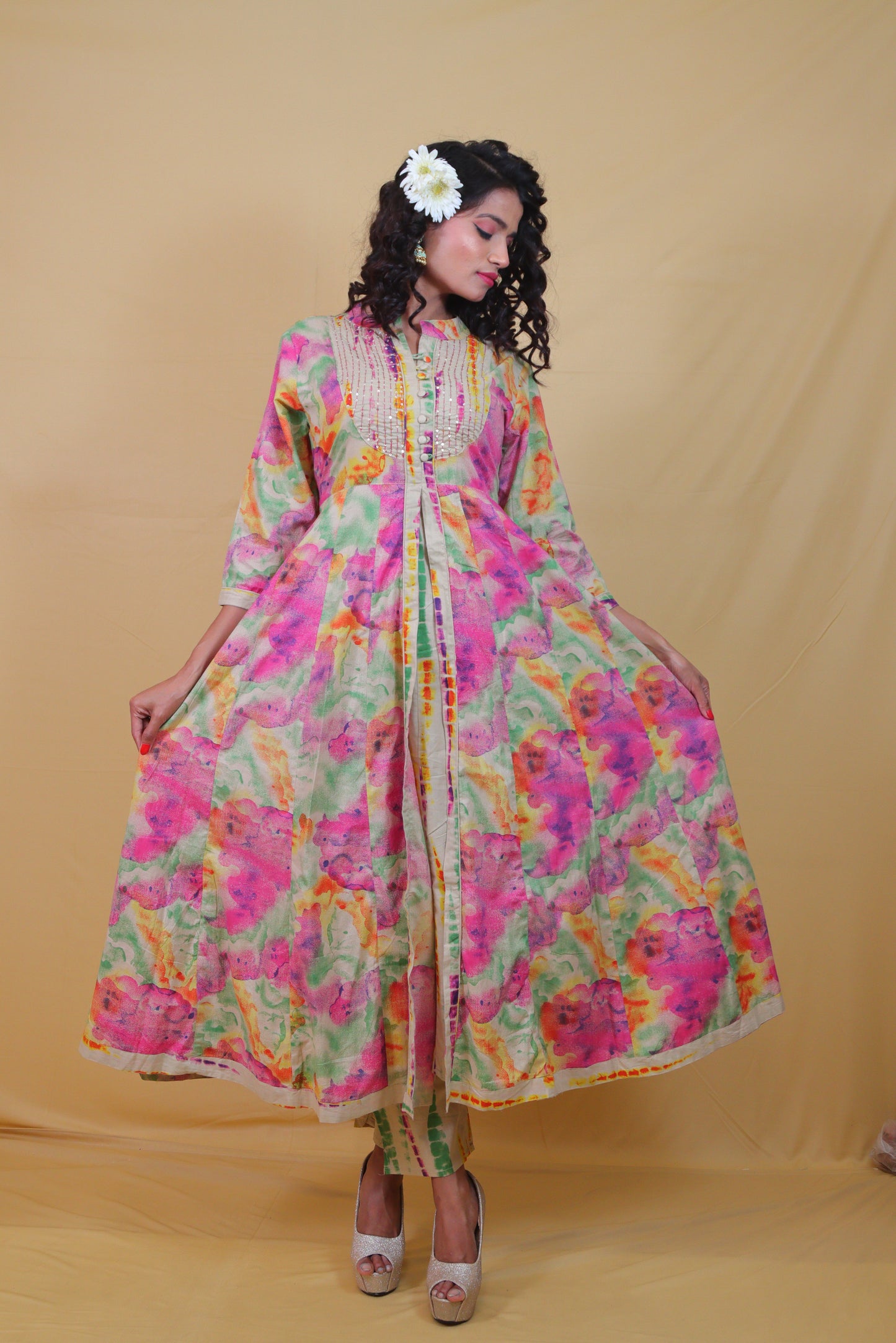 Rainbow ( Set of 3 ) Anarkali Dress