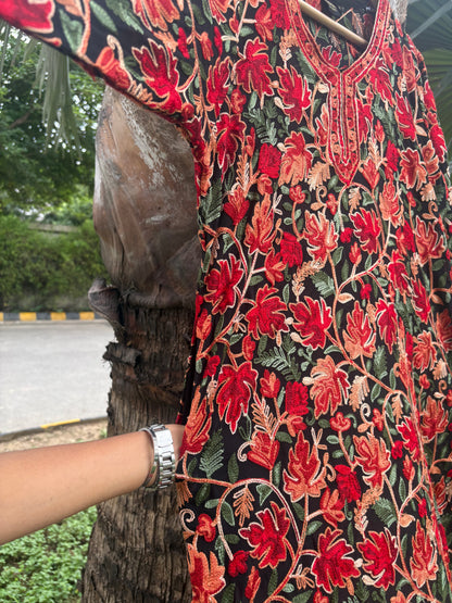 Gulzaar Black Kashmiri Embroidery Kurti