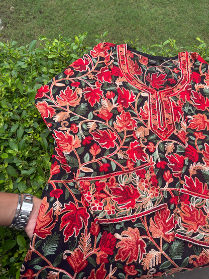 Gulzaar Black Kashmiri Embroidery Kurti