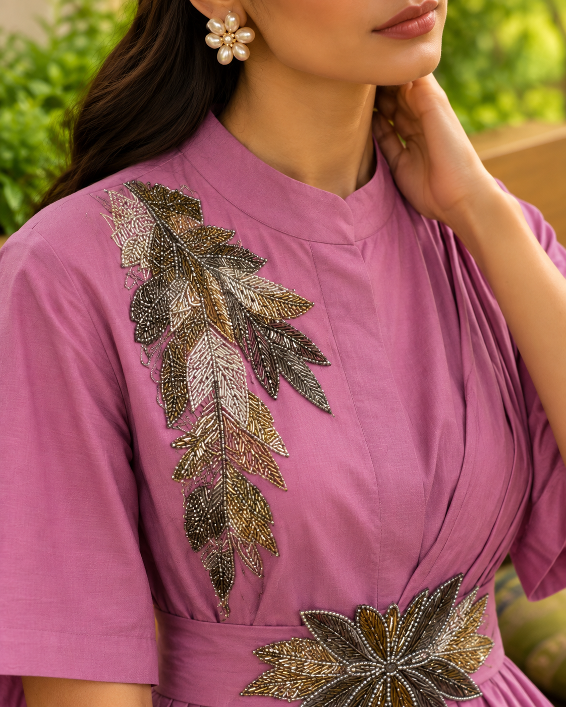 Rangraaz Lilac Indowestern Drape Dress