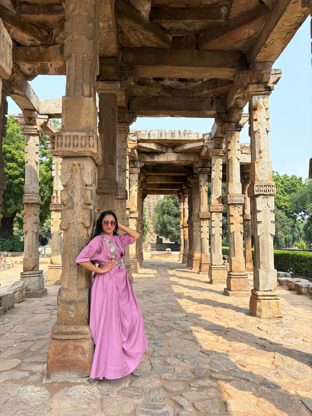 Rangraaz Lilac Indowestern Drape Dress