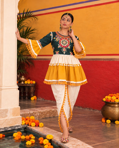Mustard  Dandiya Dress