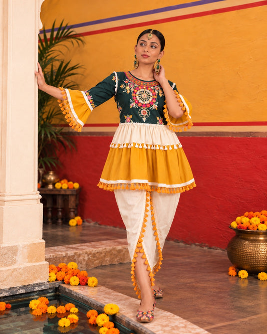 Mustard  Dandiya Dress