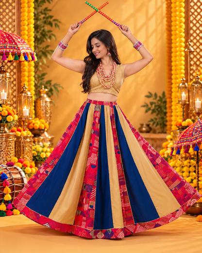 Chandni Blue cotton Skirt