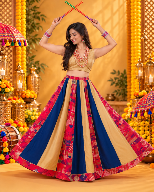 Chandni Blue cotton Skirt