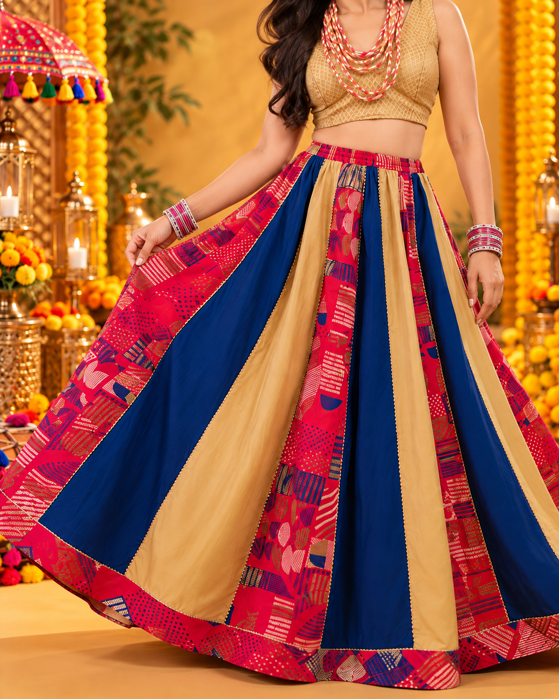 Chandni Blue cotton Skirt