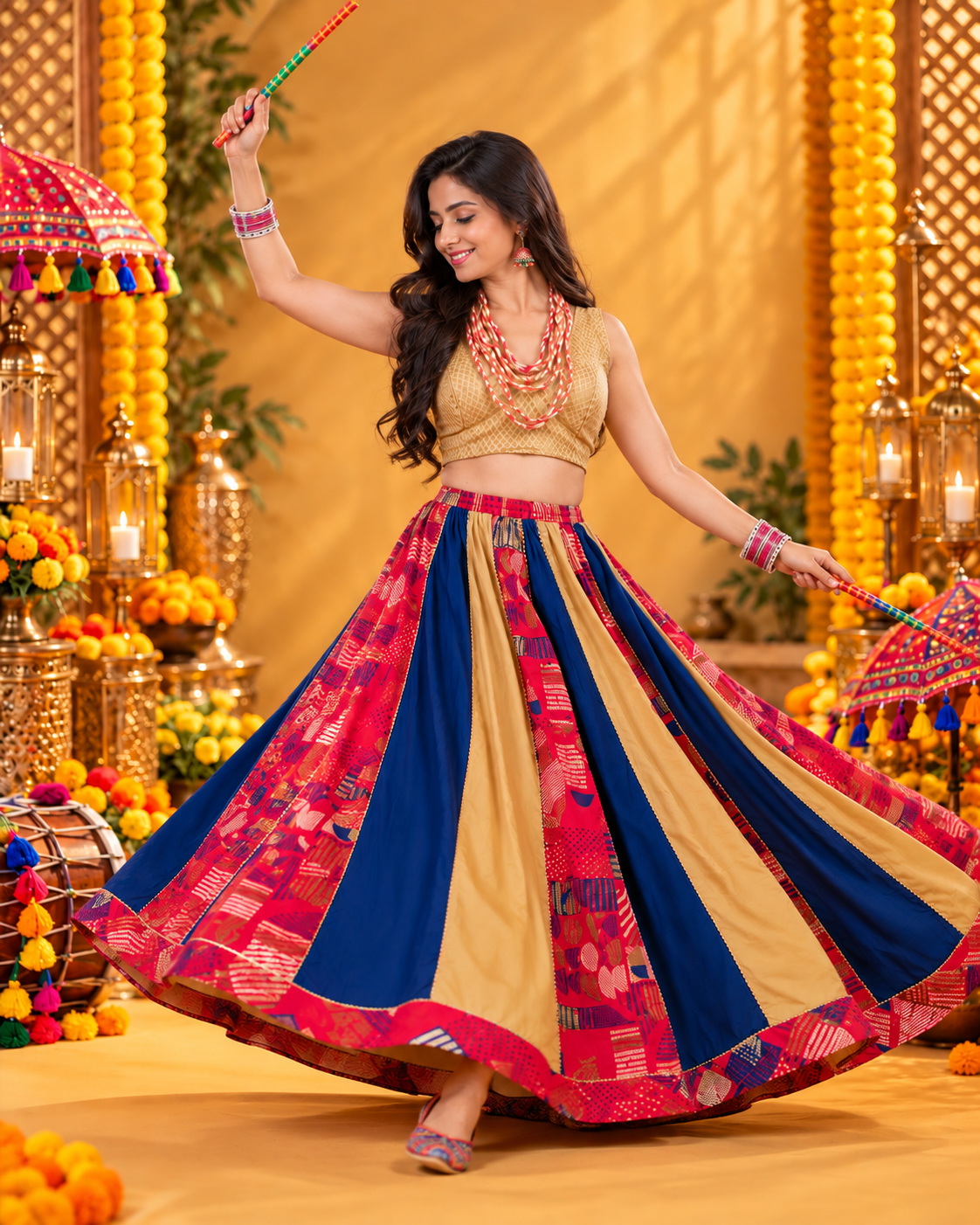 Chandni Blue cotton Skirt