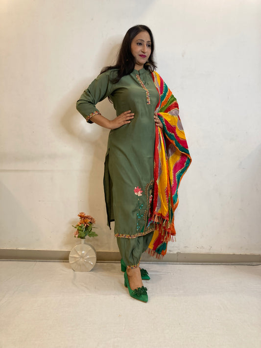 Rajwada Green (set of 3) Afgani Suit Set