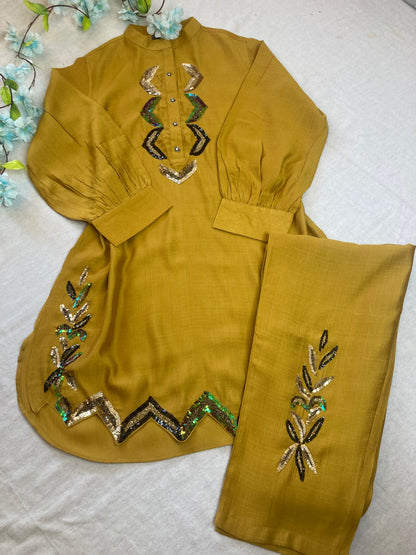 Sufia Yellow Mustard Co-ord Set