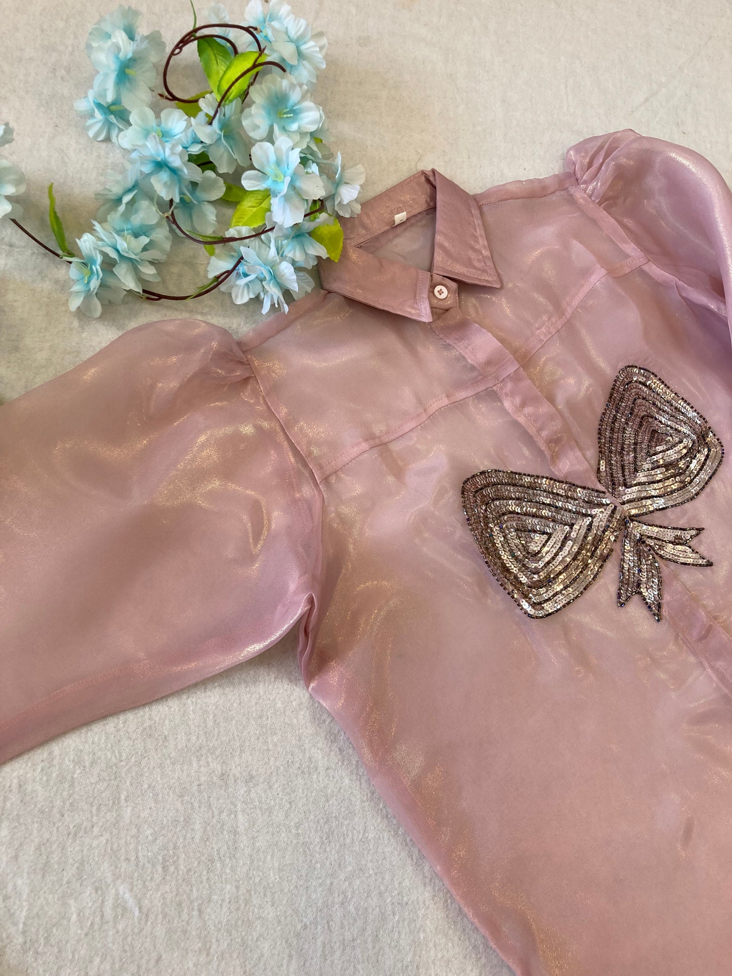 Sufia Pink simmer Hand crafted ( set of 3) Co-ord Set