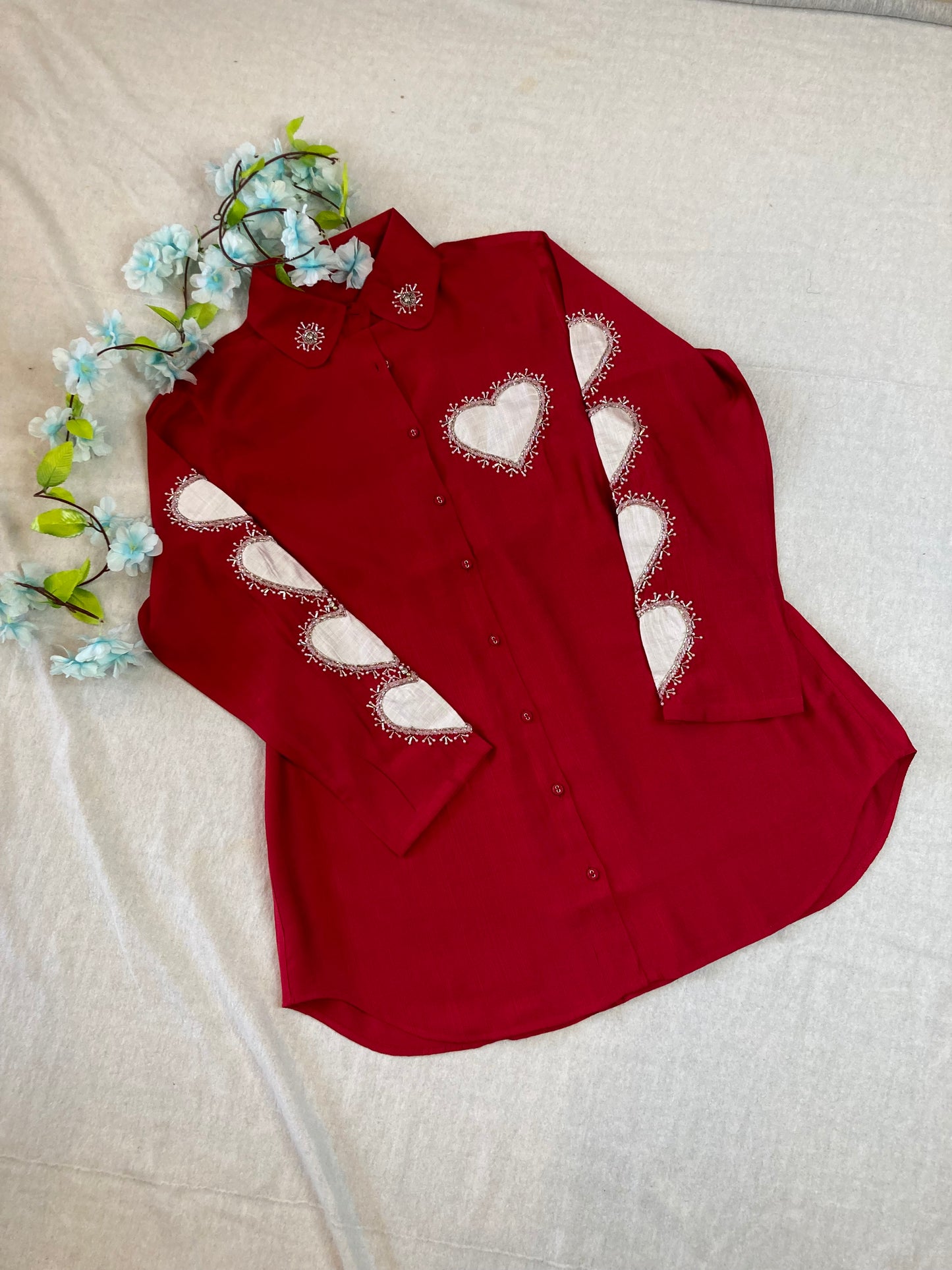 Sufia Red christmas Co-ord Set