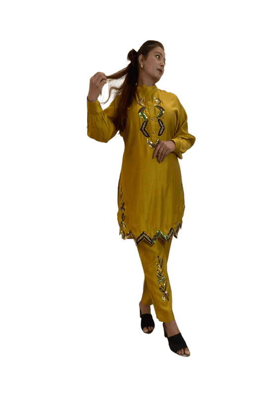 Sufia Yellow Mustard Co-ord Set