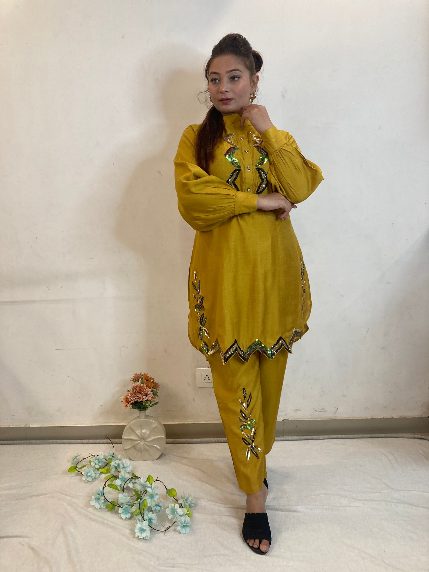 Sufia Yellow Mustard Co-ord Set