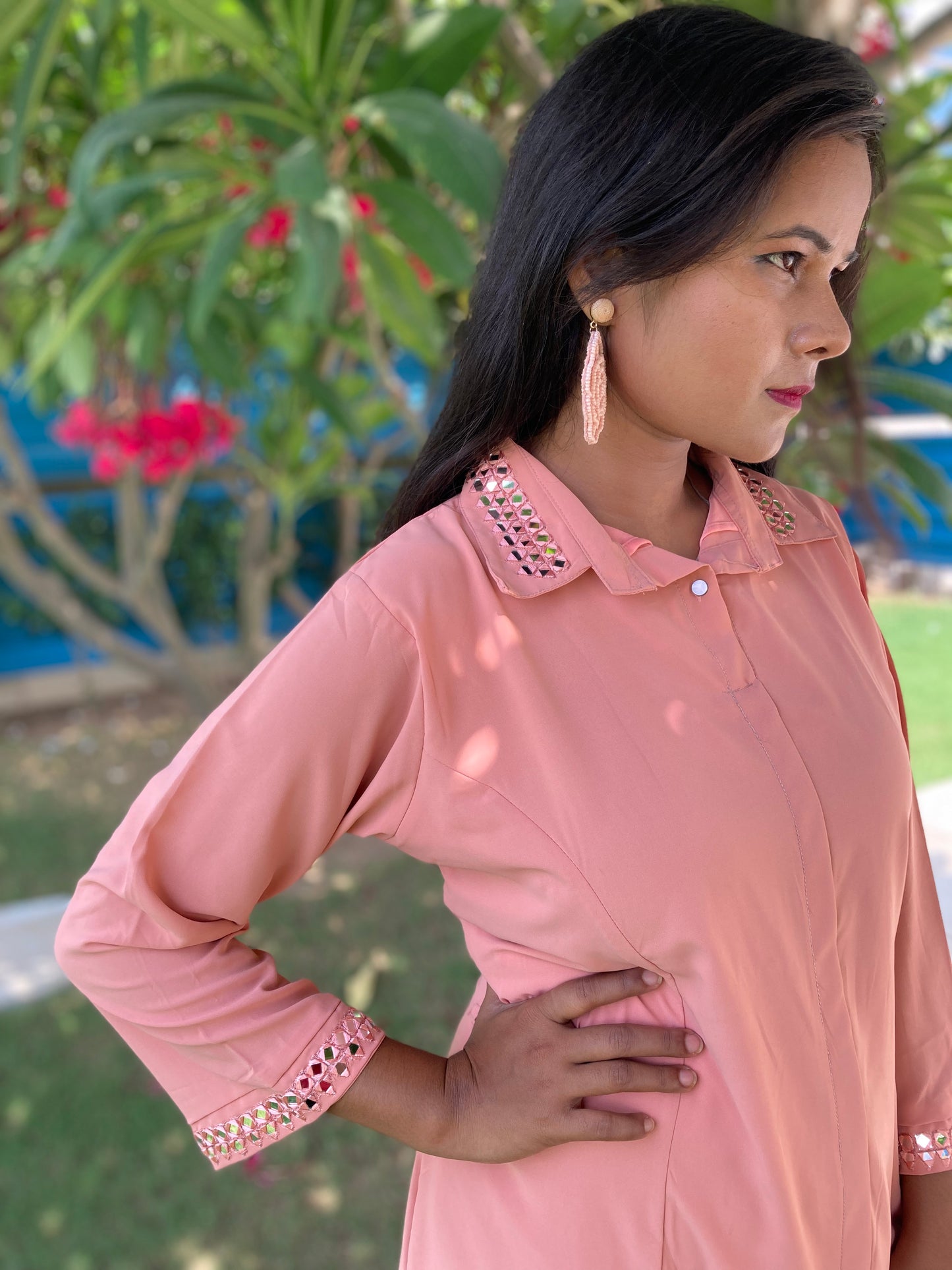 Peach Mirror Tunic