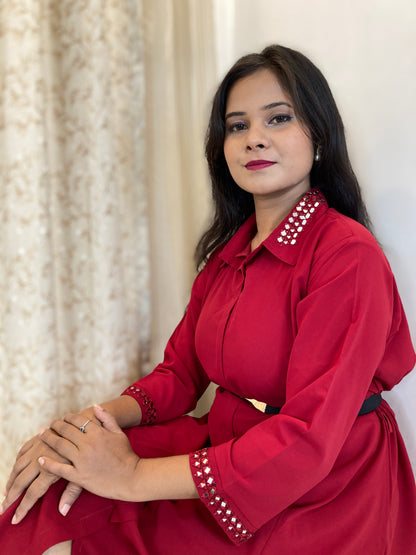Cherry Red Mirror Tunic