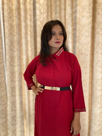 Cherry Red Mirror Tunic