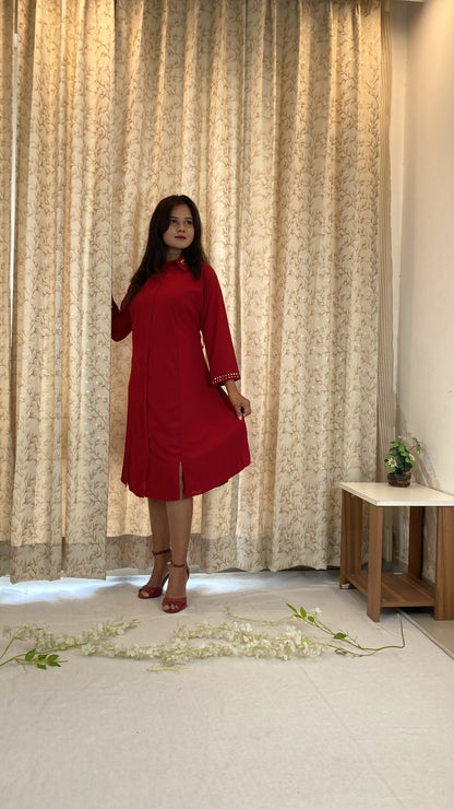Cherry Red Mirror Tunic