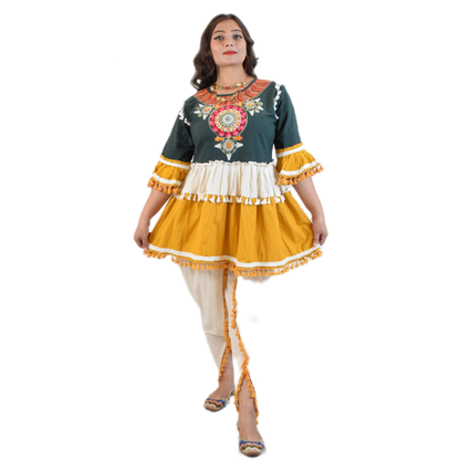 Mustard  Dandiya Dress
