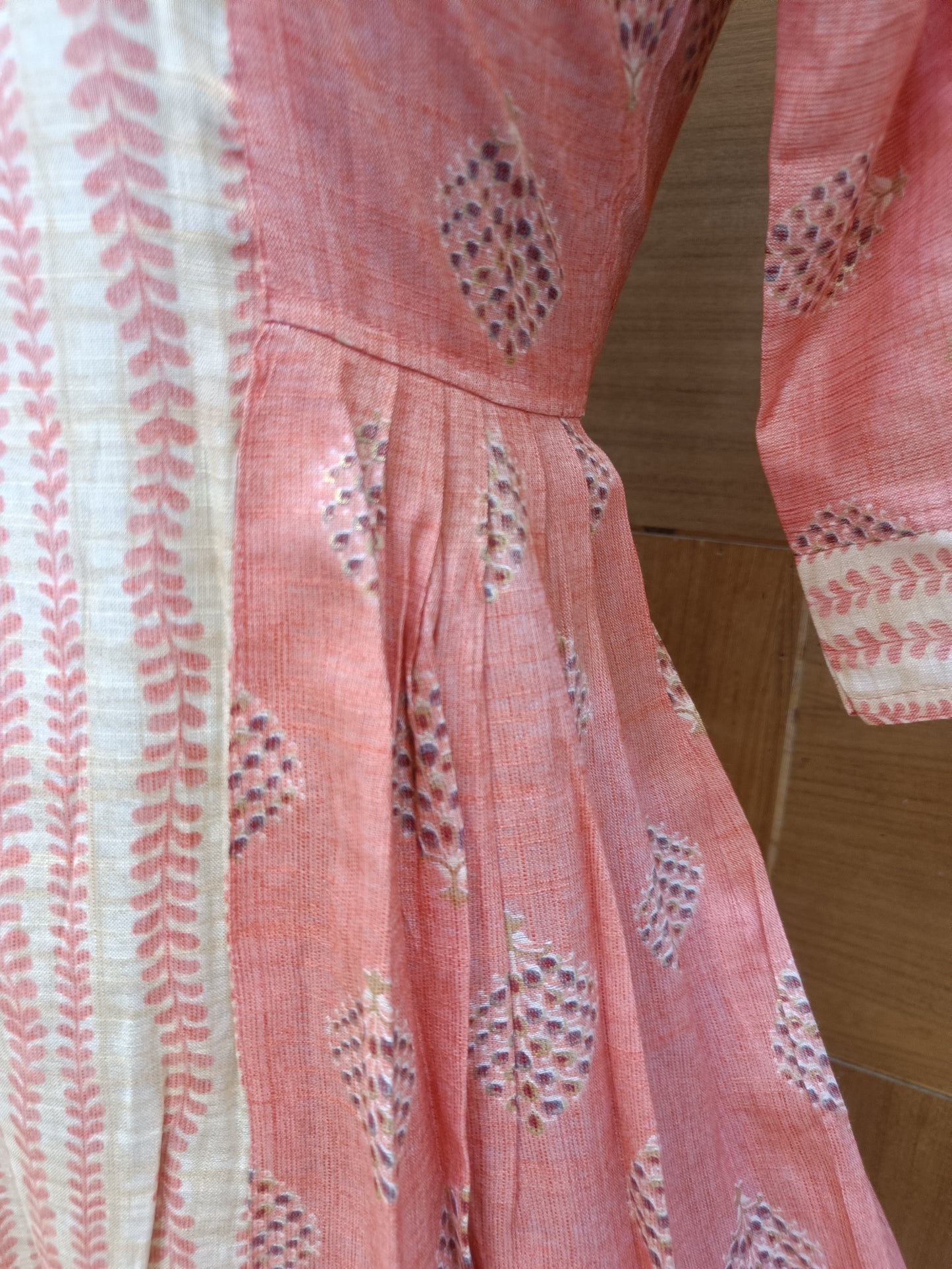 Pink Side Pleated Anarakali Dress