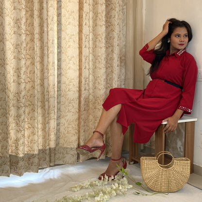 Cherry Red Mirror Tunic