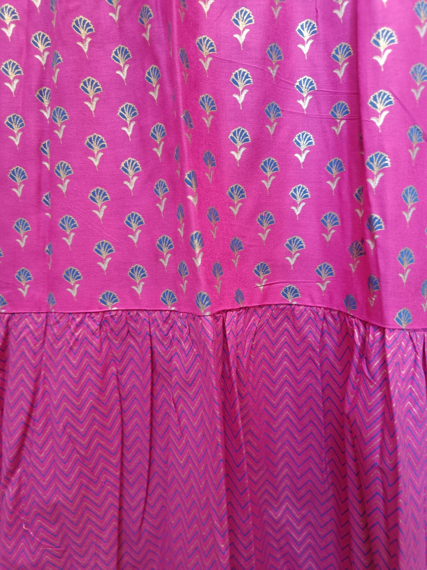 Rani Pink Potli Button Anarkali Dress