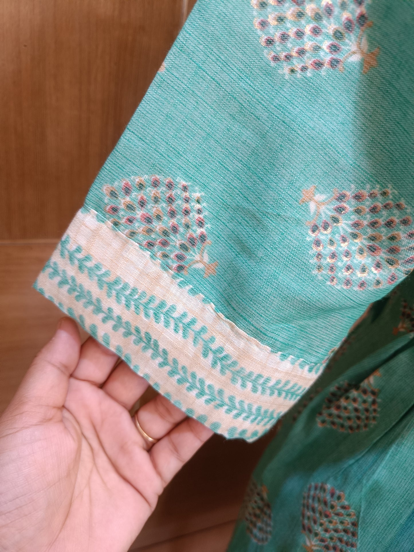 Sea Green Side Pleated Anarkali