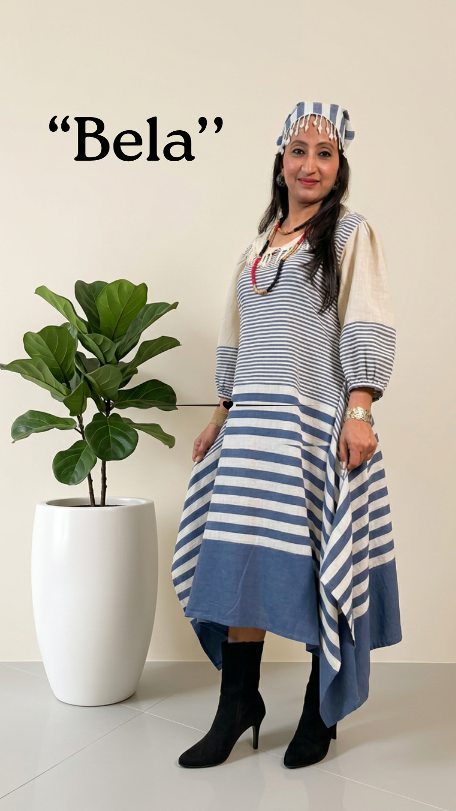 Bela Blue indowestern pure cotton kurti