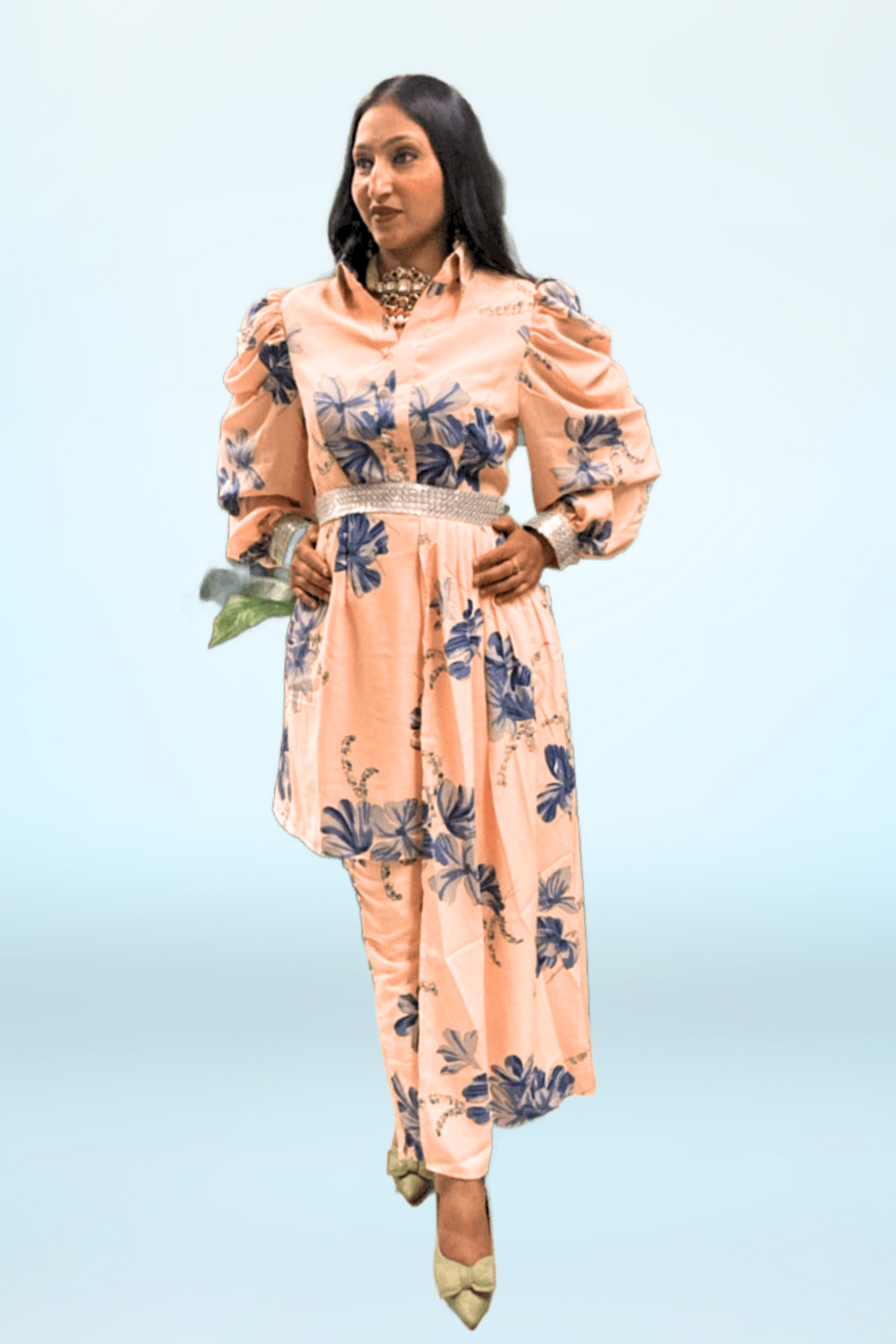 Peach Indowestern (Set of 3) Dress