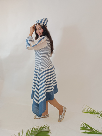 Bela Blue indowestern pure cotton kurti