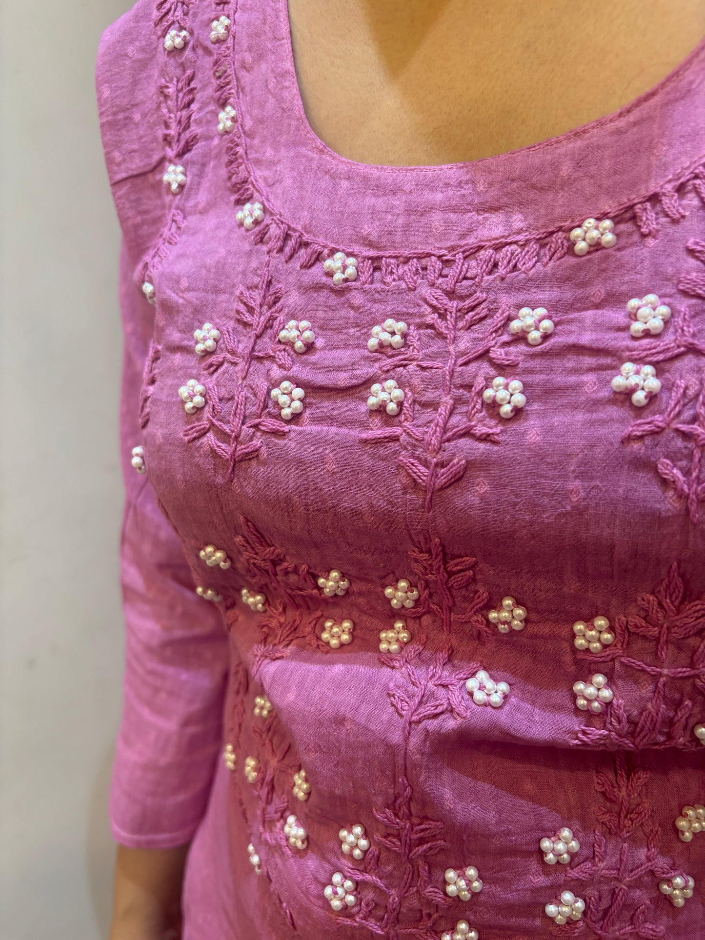 Lilac Pearl Straight Kurti