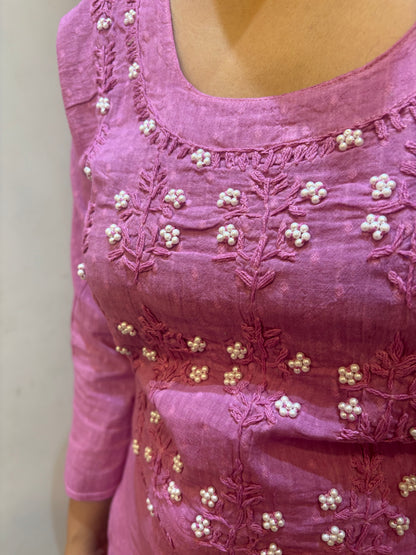 Lilac Pearl Straight Kurti