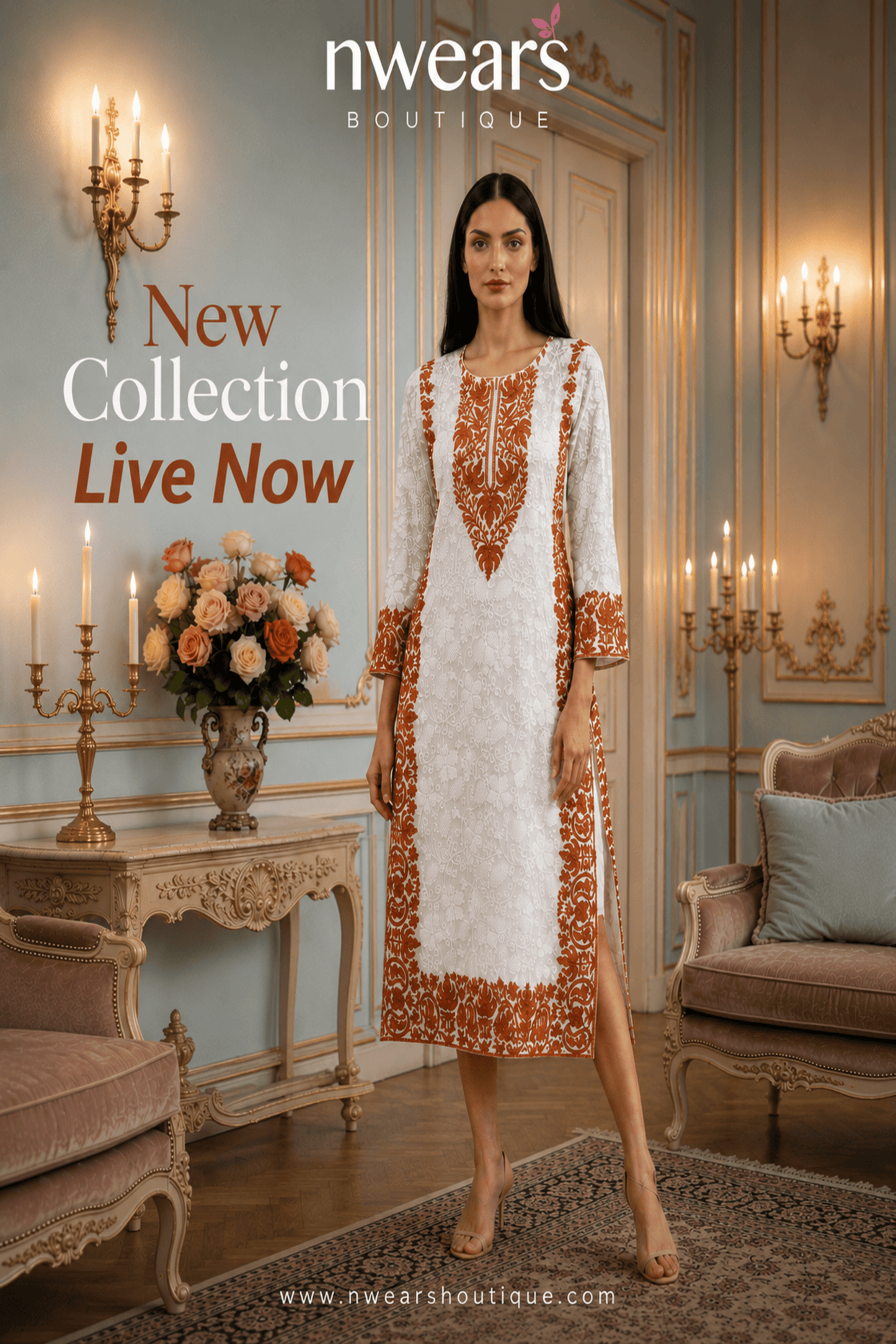 Gulzaar Cream Kashmiri Embroidery Kurti