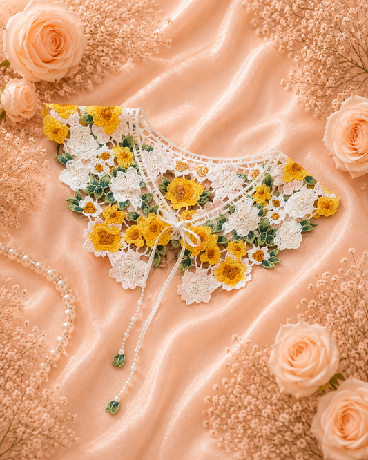 Yellow Crochet Collar